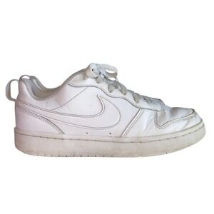 Nike Court Borough Low 2 White‎ Leather Sneakers Kids Size 6.5Y BQ5448 100